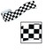 Beistle Club Pack of 12 Black and White Race Track Theme Checkered Party Streamers 30'